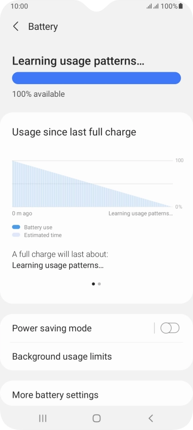 Press Power saving mode. Press Power saving mode.