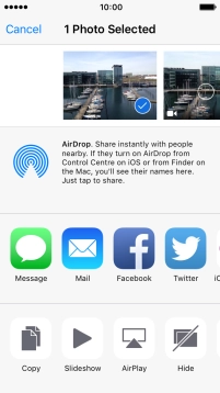 Press the AirDrop icon to turn on the function. Press the AirDrop icon to turn on the function.