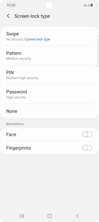 Press Fingerprints.