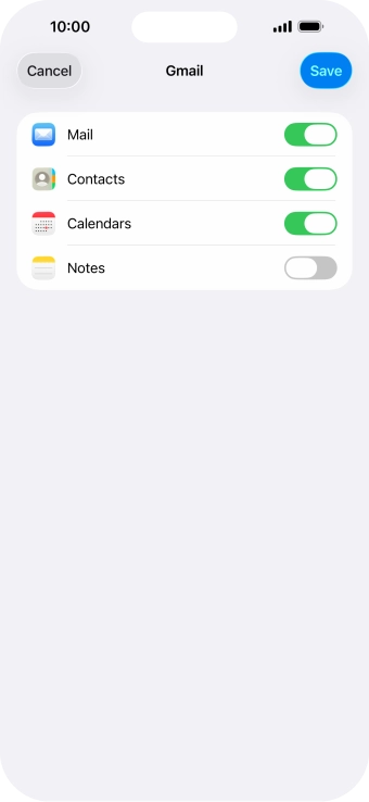 If this screen is displayed, you email account has been recognised and set up automatically. Follow the instructions on the screen to key in more information and finish setting up your email account.