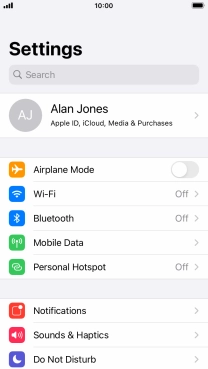 Press Mobile Data. Press Mobile Data.
