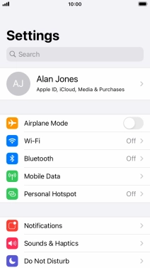 Press Mobile Data. Press Mobile Data.