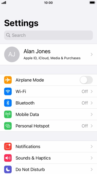 Press Mobile Data. Press Mobile Data.