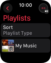 Press the required playlist. Press the required playlist.
