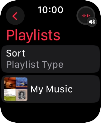 Press the required playlist. Press the required playlist.