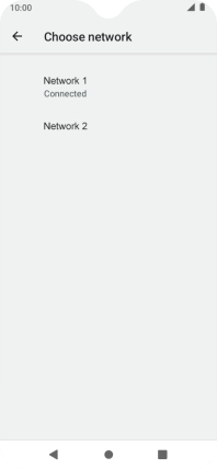 Press the required network. Press the required network.
