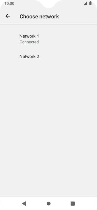 Press the required network. Press the required network.