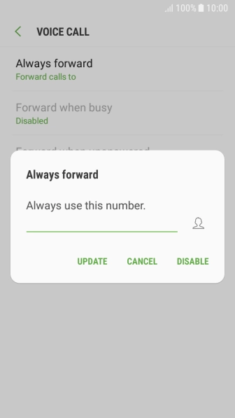 Press DISABLE.
