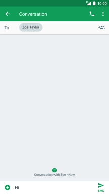 Press the send icon when you've finished your text message.