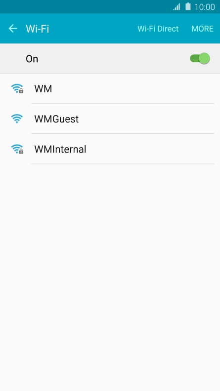Press the required Wi-Fi network. Press the required Wi-Fi network.