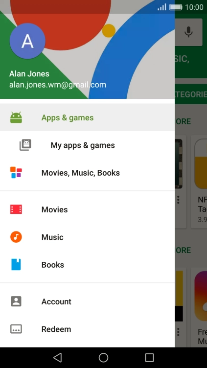 Press My apps & games.