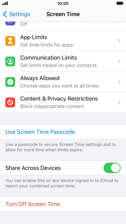 Press Content & Privacy Restrictions.