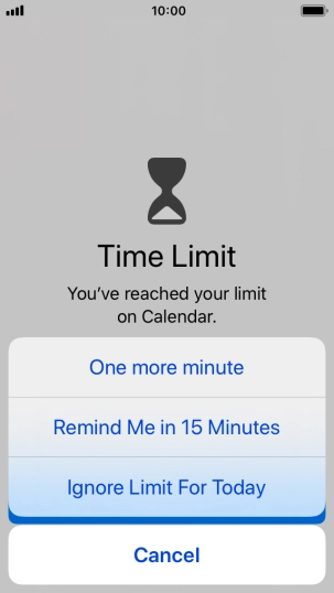Press the required setting. Press the required setting.