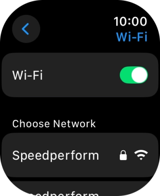 Press the required Wi-Fi network.