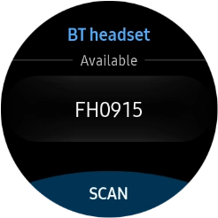 Press the required Bluetooth headset. Press the required Bluetooth headset.