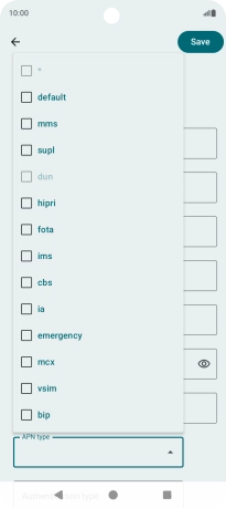 Press default to turn on the setting. Press default to turn on the setting.