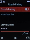 Key in the PIN2 and press the Navigation key.