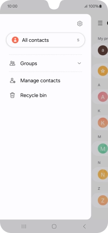 Press Manage contacts. Press Manage contacts.