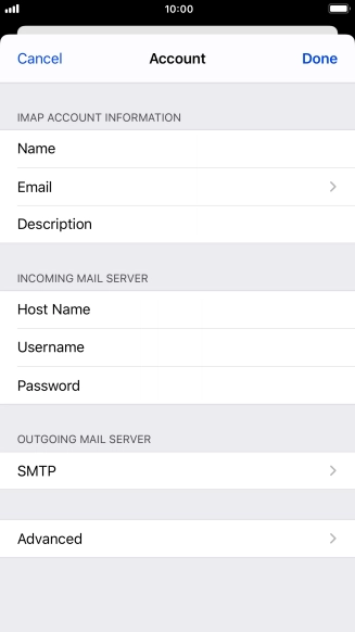 Press SMTP. Press SMTP.