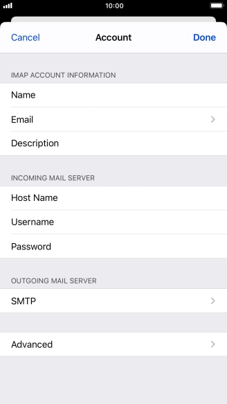 Press SMTP.