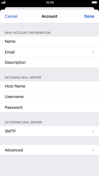 Press SMTP. Press SMTP.