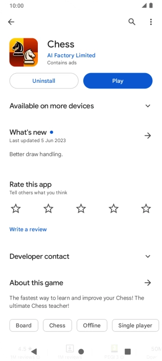 Press Uninstall.