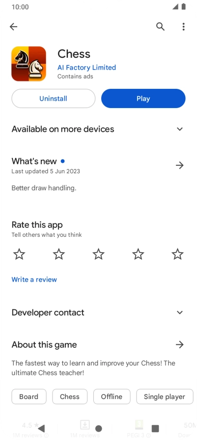 Press Uninstall.