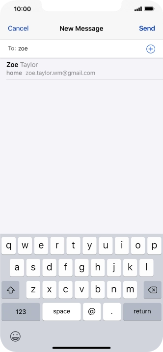 Press the required contact. Press the required contact.
