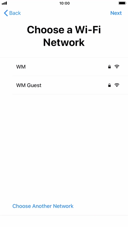 Press the required Wi-Fi network.