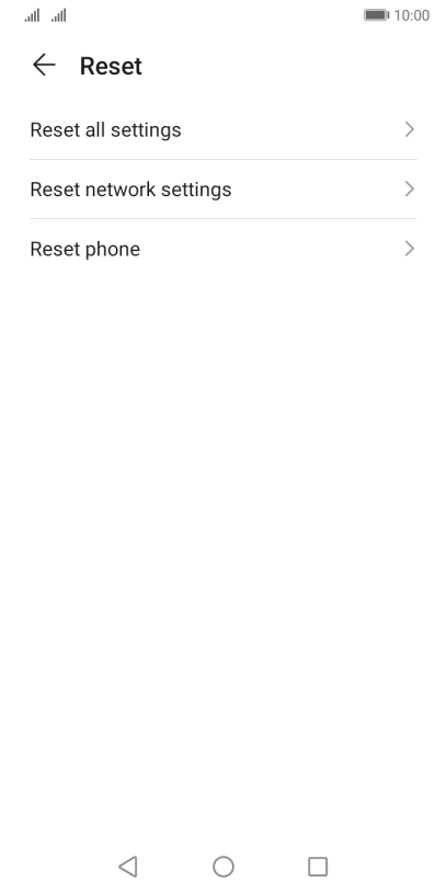 Press Reset phone. Press Reset phone.