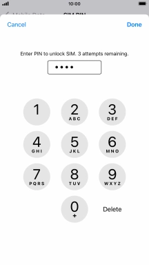 Key in your PIN and press Done.