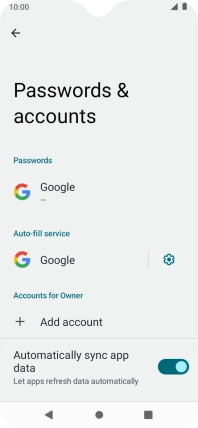 Press Add account.