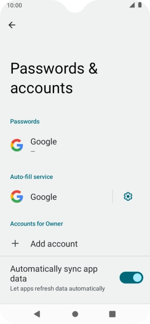 Press Add account.
