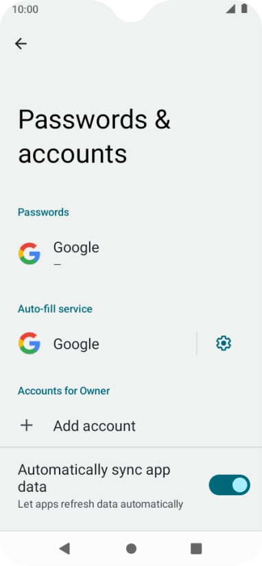 Press Add account.