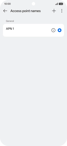 Press the new data connection icon.