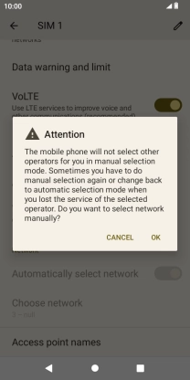 Press OK and your phone will search for networks. Press OK and your phone will search for networks.