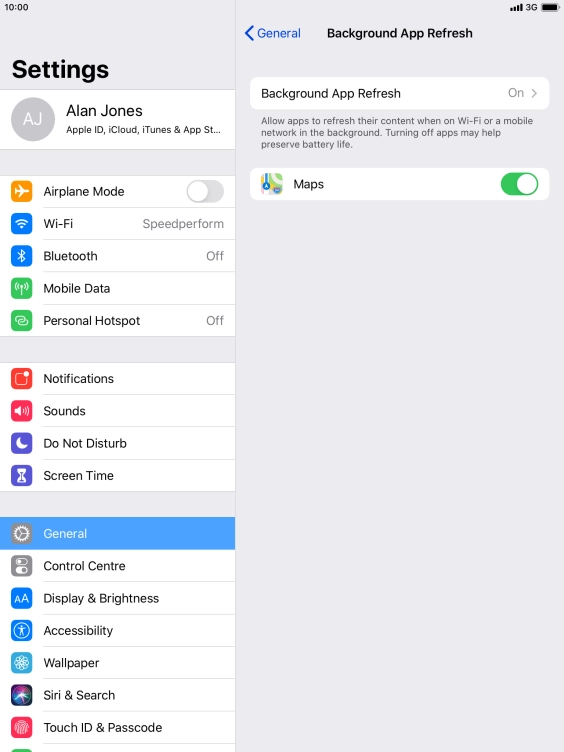 Press Background App Refresh. Press Background App Refresh.