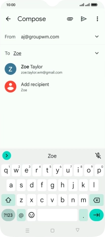 Press the required contact. Press the required contact.