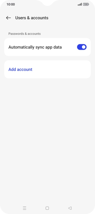 Press Add account.