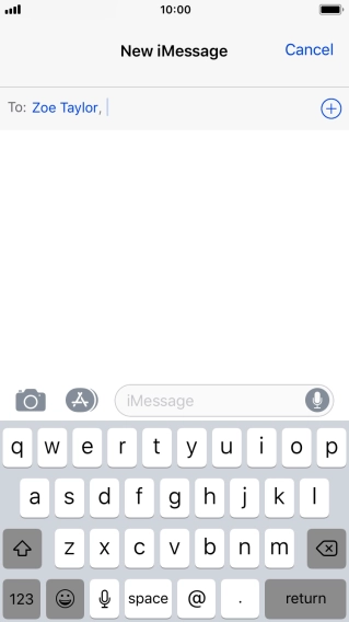 You can also send pictures, video clips, audio files and different effects in your iMessage. Follow the instructions on the screen to send your iMessage with the required content.