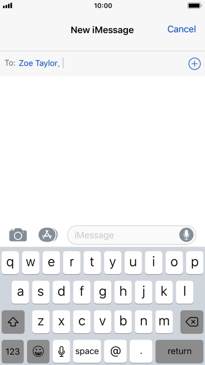 You can also send pictures, video clips, audio files and different effects in your iMessage. Follow the instructions on the screen to send your iMessage with the required content.
