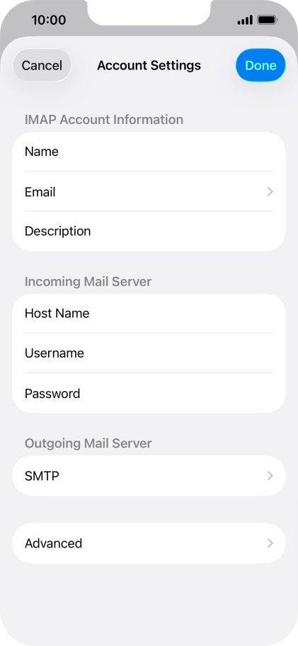 Press SMTP.