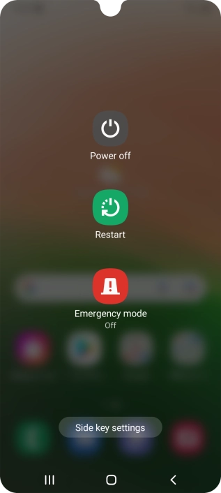 Press Power off. Press Power off.