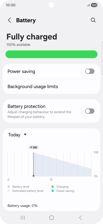Press Power saving.