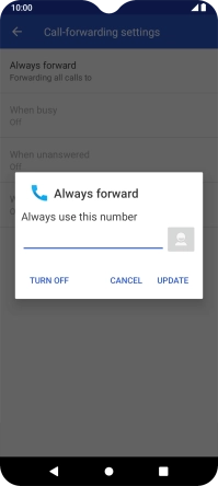 Press TURN OFF.