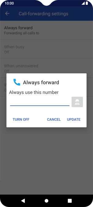 Press TURN OFF.