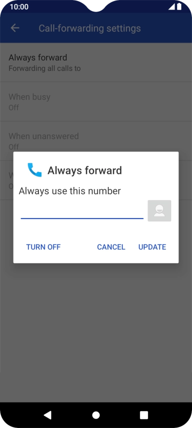 Press TURN OFF.
