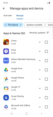Press the required app. Press the required app.
