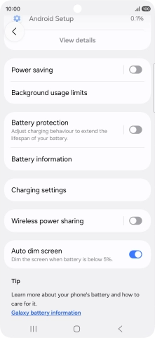 Press Power saving. Press Power saving.