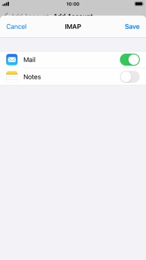 Press Save. Your email account has now been set up. To select more settings for incoming and outgoing server, proceed with the following steps. Press Save. Your email account has now been set up. To select more settings for incoming and outgoing server, proceed with the following steps.